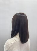 ツヤアッシュの大人ストレートセミディ☆
