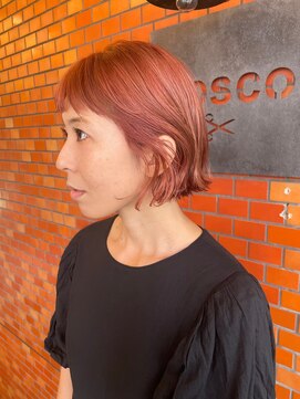 ボスコ 下北沢店(bosco) ピンクオレンジボブ ≪saya≫