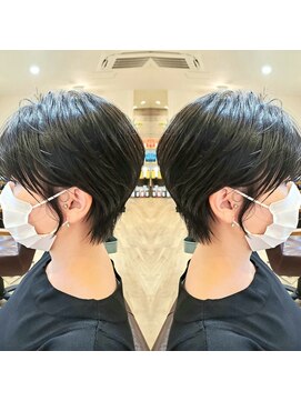 リッチ 菊名店(Rich) シースルーマッシュ黒髪スタイル30代40代