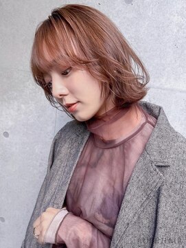 オーブ ヘアー ジン 松阪店(AUBE HAIR jin) 20代・30代_結べるボブ/抜け感ブラウン