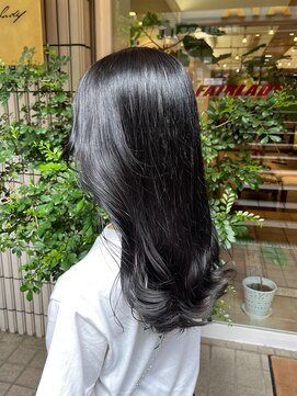 フェアレディ 烏山店(FAIRLADY) ダークグレー　ゆる巻きセミロング