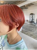 ショートボブ ブラッドオレンジ