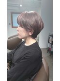 白髪ぼかしカラーコース小顔効果のあるショート