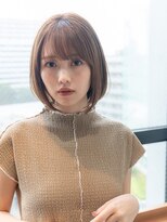 ケアリー 浦和美園(Carelly)&nbsp;大人かわいい前髪セシルカットココアブラウンフリンジウェーブ