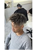 ツイストパーマ&ホワイトメッシュ