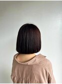 松山市/10代/20代/30代/40代/肩上ボブ×秋色アンバーカラー