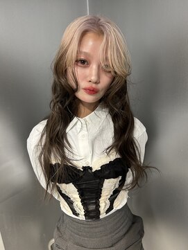 ペレ 梅田(PELE) 前髪/アンブレラカラー/こなれミディ/イメチェン/ウェーブパーマ