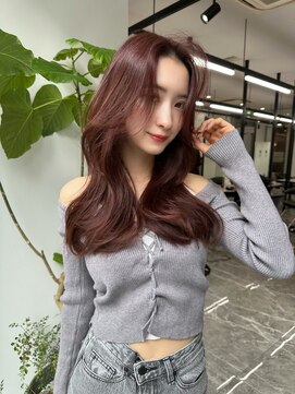 ノイズ オオサカ(NOISM) デザインカラー/レイヤーカット/ウェットヘア/オリーブベージュ