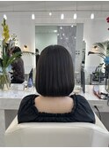 AO hair ブルーブラック×ボブ