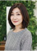50代にオススメ★品格引き立つ大人のレイヤーボブ