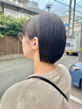 美容室ヒラトヤ 仙北店 ニュアンスカラーシースルー前髪大人可愛いミニボブ20代30代40代