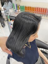 ラピス 渋谷本店(Lapis) 地毛風カラー/ホワイトグレージュ/ミニウルフ/チェリーブラウン