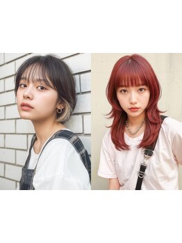 季節毎のトレンドカラーやハイトーンカラーもお任せ☆ 色落ちまで計算したずっと可愛い柔らか質感カラー♪