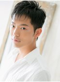 短髪ツーブロック黒髪メンズショートY草加