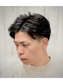 メンズツーブロック刈り上げ爽やか毛流れニュアンスパーマ