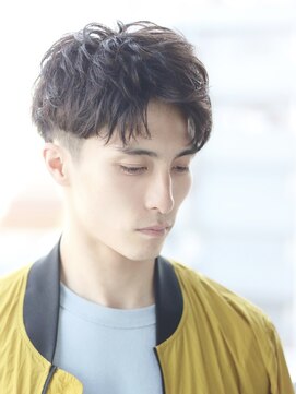 ハレ ヘアサロン(Hale hair salon) Haleブルーブラックニュアンスパーマスパイキーショートバーバー