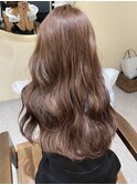 重めロングヘアベージュブラウンカラー２０代３０代40代