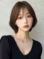 ユーフォリア 銀座(Euphoria)&nbsp;韓国/小顔/オリーブグレー/ショートボブ/銀座/レイヤーカット