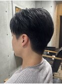 韓国ヘア　刈り上げ　七三　コンマバング　ツーブロック