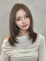 オニキス 原宿(ONYX)&nbsp;e07髪質改善ストレートレイヤーブリーチなしヘーゼルベージュ