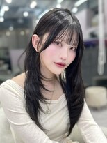 アディション 新宿(ADITION)&nbsp;前髪カット×ブラウンカラーで小顔魅せ×似合わせカラー/新宿k