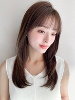 リヤン 表参道(lyann) ダークアッシュ艶感前髪サイドバング似合わせカットうるツヤ