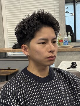 バタクラン(BATACLAN) スパイキーショート#メンズ#カット#フェード#眉毛#パーマ#理容室