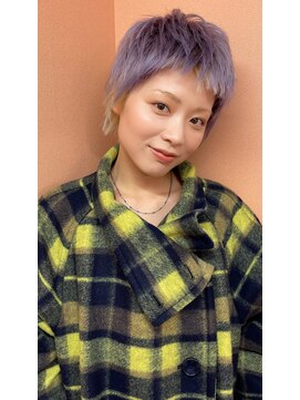 キジ(KIJI) ベリーショート/ベビーバング/ホワイトカラー/バイオレット