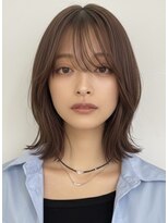 ロシェ 横浜店(loche)&nbsp;イメチェンレイヤーカット×ミディアム×ピンクベージュ横浜駅