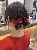 ヘアセット/お呼ばれヘア/ツインお団子