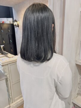 キャアリー(Caary) 福山美容室caary切りっぱなし内巻きミディアム髪質改善30代40代