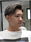 MEN'S/かき上げサイドパート×ハイライト/テーパーフェード