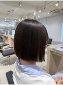 切りっぱなしボブミニボブタッセルボブぱっつん前髪韓国風