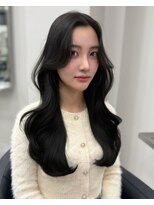 テンダー 川崎(TENDER) 川崎_髪質改善レイヤーワンホンヘアミントベージュ流しバング