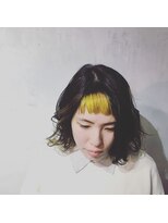 モノ アンド イニ(Mono & inni) 【奈良/inni hair】ポイントカラー ケミカルイエロー ハイライト