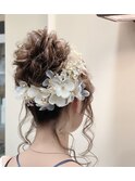 花嫁アップヘア