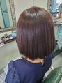 ビューティーサロンオオサキ&nbsp;自然なピンク色ライラックアッシュカラー
