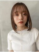 かき上げシルバーカラーサイドグラデーションスリークショート