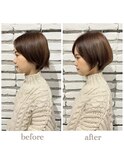 お客様before&after10髪質改善/ショート/ボブ【岡本/芦屋/三宮】