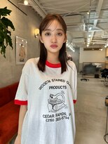 ヒュージ 三軒茶屋(huge)&nbsp;外ハネボブミディアム×ニュアンスカラー_20代30代