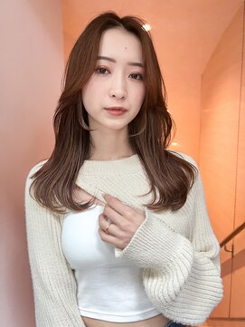 トゥルーズ 梅田店(TLUUS) TLUUS前髪パーマグレーベージュレイヤーロングアッシュカラー