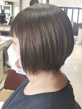 ヘアークリアー 春日部 大人可愛い襟足スッキリボブスタイル/丸みボブ/30代40代50代