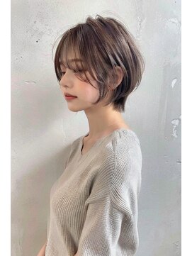 リンダバイネオリーブ 白楽店(Linda by neolive) 束感グレージュショートボブ・メルティカラー