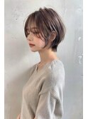束感グレージュショートボブ・メルティカラー