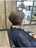白髪ぼかし脱白髪染めショートヘアショートボブカット大船駅鎌倉