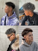 ココテラス(coco terrace)&nbsp;ホワイトメッシュ/ジェットモヒカン/アップバング/ツイスト