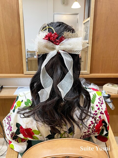 卒業式 ヘアアレンジ ハーフアップ 【stylist：Yumi】