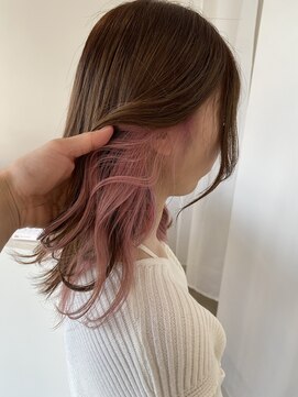 コト 福井大和田店(coto) ホワイトピンク　ハイトーンカラー　福井美容室