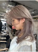 バレイヤージュハイライトシャドールーツダブルカラーレイヤー