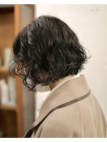 リッカ(RICCA) ボブパーマ　ダークオリーブアッシュ　パーマボブ　暗髪カラー